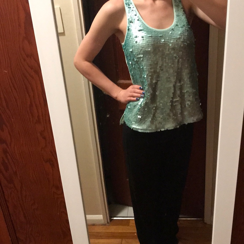 Sequined blouse/ tank